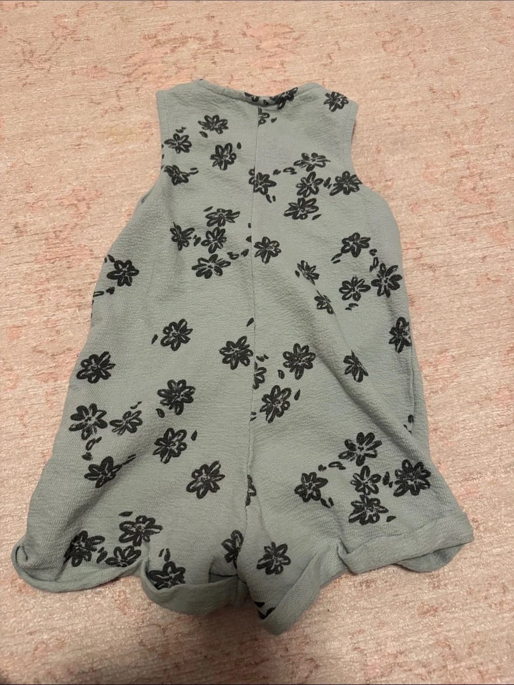 Zara Mint Green Floral Kids One-Piece Romper